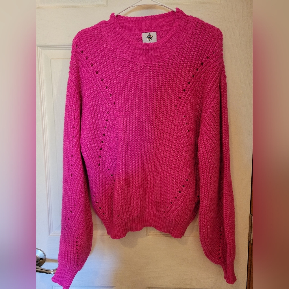 Like Love Hot Pink Sweater